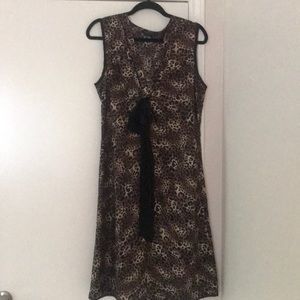 BCBG MaxAzria leopard print silk dress